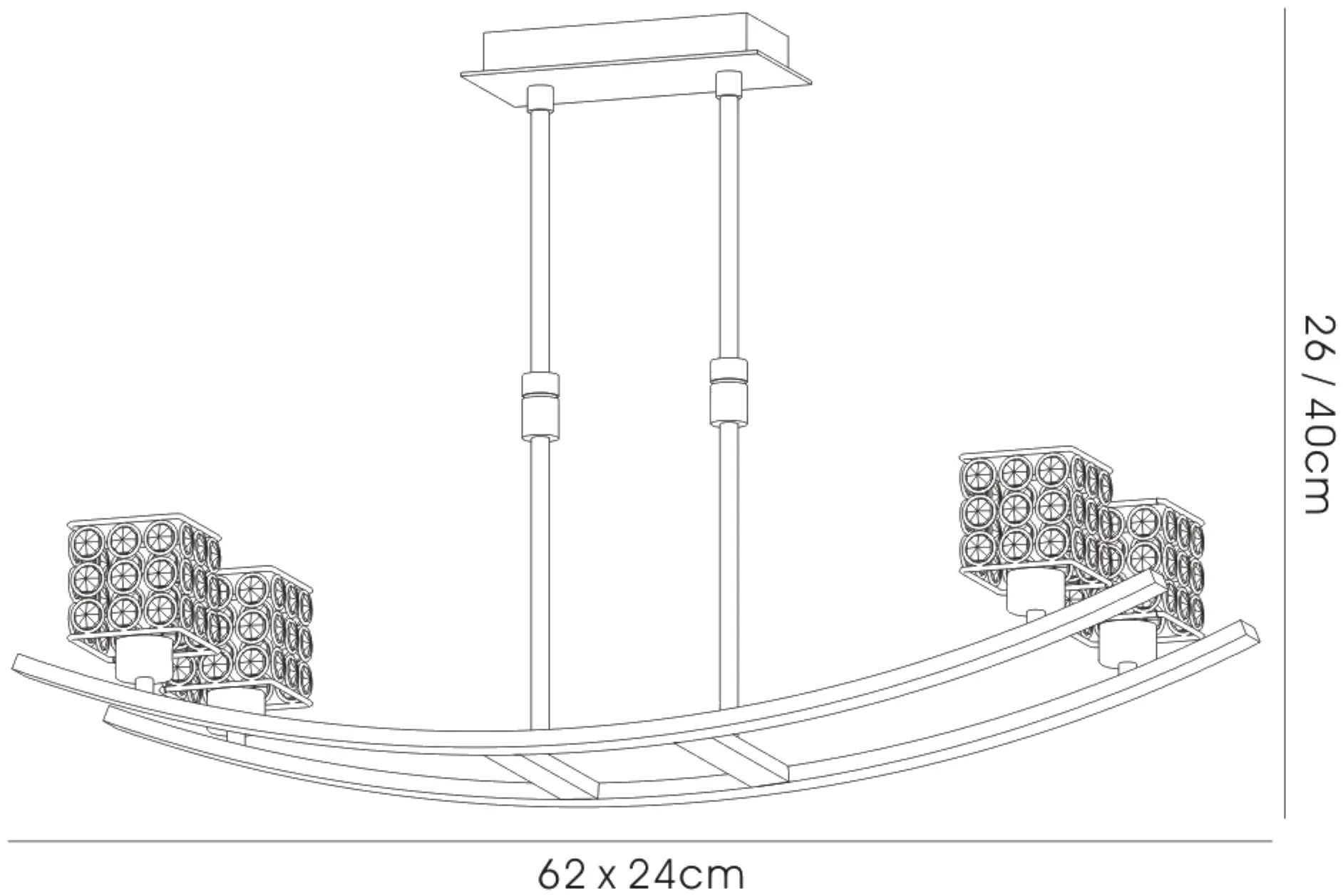 Elsa Crystal Ceiling Lights Diyas Linear Crystal Fittings